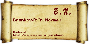 Brankován Norman névjegykártya